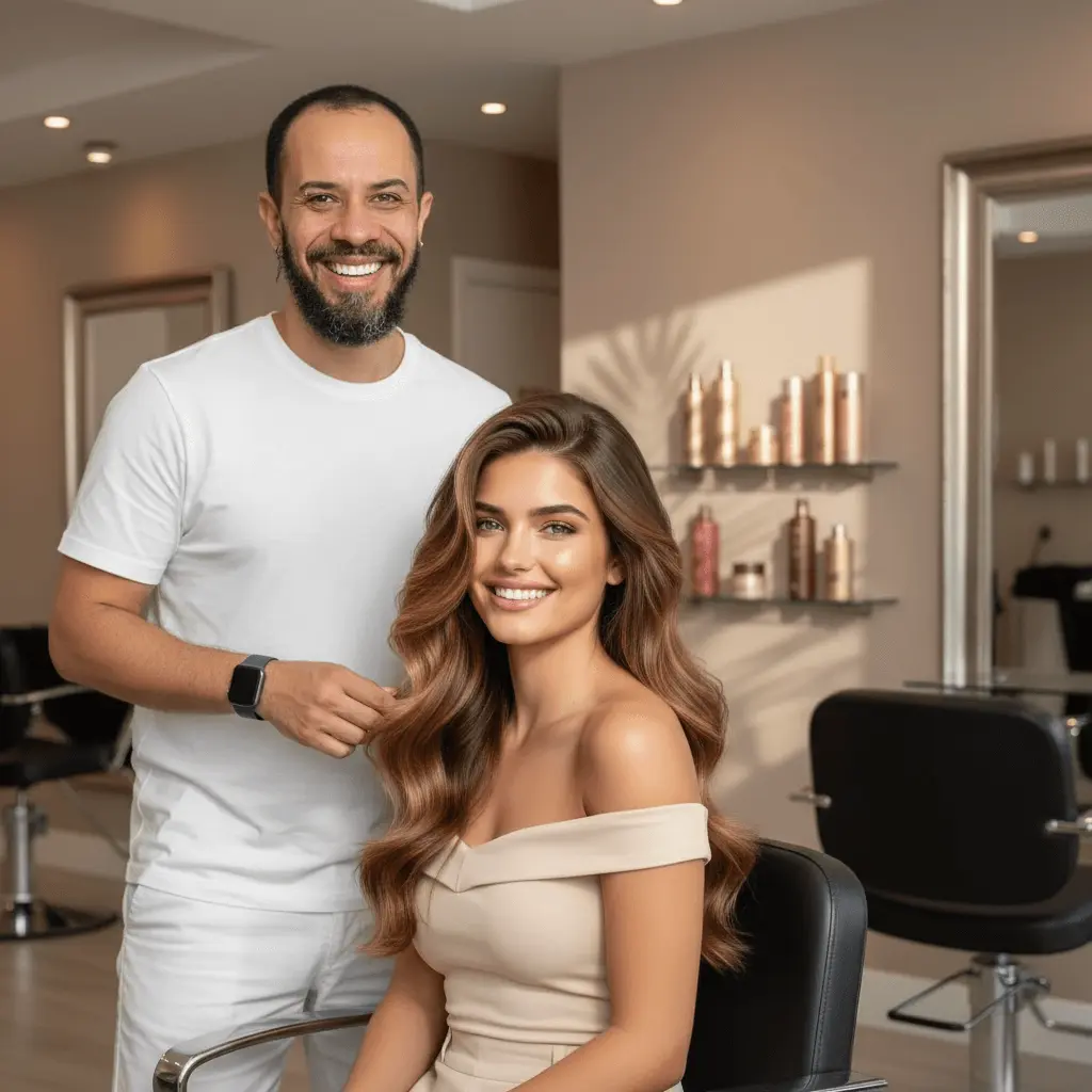 Balayage con dimensión y brillo